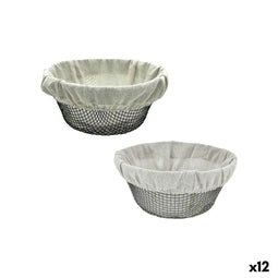 Broodmand Metaal 23 x 23 x 10 cm (12 Stuks)