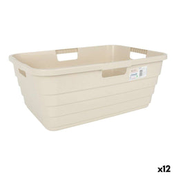 Wasmand Tontarelli Maya Beige Plastic 54,5 x 37,5 x 22 cm (12 Stuks)