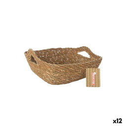 Veelzijdige mand Privilege Bruin vlechtwerk 22 x 22 x 8 cm (12 Stuks)