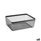 Veelzijdige mand Confortime Zwart Metaal 30,5 x 40,5 x 15,2 cm (6 Stuks)