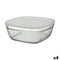 Vierkante Lunchtrommel met Deksel Duralex FreshBox 3 L 23 x 23 x 9 cm (4 Stuks)