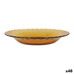 Diep bord Duralex Picardie Kristal Amber Ø 23 cm (48 Stuks)
