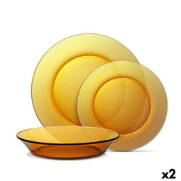 Serviesset Duralex Lys Amber 12 Onderdelen (2 Stuks)