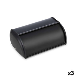Broodmand Quttin Zwart Metaal 43,5 x 27,5 x 18,5 cm (3 Stuks)