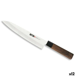 Keukenmes Quttin GYUTOU Takamura Bruin Zilverkleurig 20 cm (12 Stuks)
