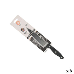 Keukenmes MasterChef Chef Zwart Zilverkleurig 15 cm (18 Stuks)