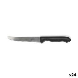 Vleesmessenset Cuyfor Zwart Zilverkleurig 12 cm 6 Onderdelen (24 Stuks)
