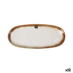 Serveerschaal La Mediterránea Fustam Ovalen 33,8 x 15,2 x 2,6 cm (12 Stuks)