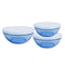 Kommenset Duralex Blauw Met deksel 3 Onderdelen (4 Stuks)