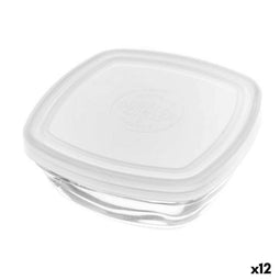 Vierkante Lunchtrommel met Deksel Duralex FreshBox Transparant 300 ml 11 x 11 x 4,5 cm (12 Stuks)