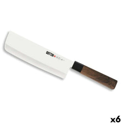 Keukenmes Quttin Takamura Bruin Zilverkleurig 17 cm (6 Stuks)