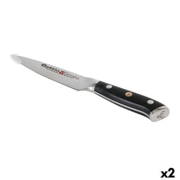 Keukenmes Quttin Damaskus Zwart Zilverkleurig 12 cm (2 Stuks)