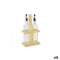 Specerijenset Quttin Bruin Transparant Glas Bamboe 250 ml 2 Onderdelen (12 Stuks)