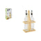 Specerijenset Quttin Bruin Transparant Glas Bamboe 250 ml 2 Onderdelen (12 Stuks)
