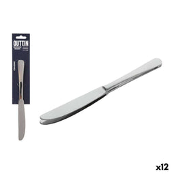 Messen Set Quttin Classic Zilverkleurig Roestvrij staal 21,6 x 1,8 cm 2 Onderdelen (12 Stuks)
