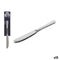 Messen Set Quttin Classic Zilverkleurig Roestvrij staal 21,6 x 1,8 cm 2 Onderdelen (12 Stuks)