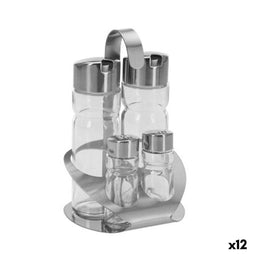 Specerijenset Transparant Zilverkleurig (12 Stuks)