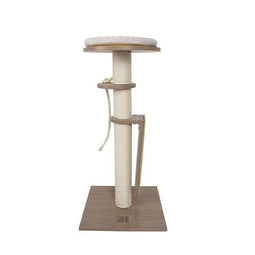 CatElite - Krabpaal GEORGE II - 40 x 40 x 79 cm - MDF houten platform met sisalpaal