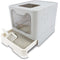 Toilethuis - M HUISDIEREN - SILE TOP - Grijs - 51 x 41 x 12,5 cm - Praktisch, uitneembaar, schuif...