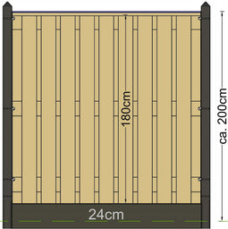 Tuindeco - Berton paal Schelde antraciet gecoat eindmodel 277 cm Tuindeco