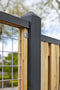 Tuindeco - U-profiel zwart 50 mm Tuindeco