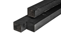 Tuindeco - Paal Midden-Europees grenen 8,8x8,8x300 cm zwart Tuindeco
