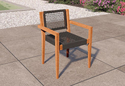 Tuindeco - Teak stapelbare tuinstoel Toledo (set van 2 stoelen) Tuindeco