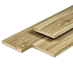 Tuindeco - Midden-Europees grenen tuinplank gedroogd, groen geimpregneerd, geschaafd 4rh 1,6 x 14...