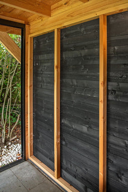 Tuindeco - Zweeds rabat Eco Noord-Europees vuren zwart gespoten 1,1/2,2x19,5x240 cm Tuindeco