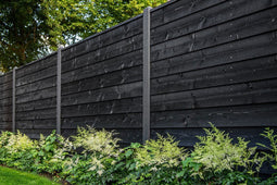 Tuindeco - Zweeds rabat Eco Noord-Europees vuren zwart gespoten 1,1/2,2x19,5x390 cm Tuindeco