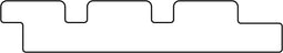 Tuindeco - Triple profiel Midden-Europees vuren zwart gespoten 2,2x14,0x240 cm Tuindeco