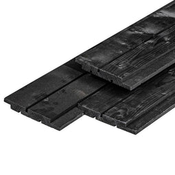 Tuindeco - Channelsiding Noord-Europees vuren zwart gespoten 1,8x14,5x240 cm Tuindeco