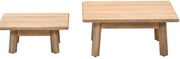 Garden impressions - Lunar 87x87xH35 cm en 69,5x69,5xH26 cm acacia white wash