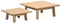 Garden impressions - Lunar 87x87xH35 cm en 69,5x69,5xH26 cm acacia white wash