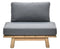 Garden impressions - Lunar lounge fauteuil acacia white wash/rope dark grey/mystic grey