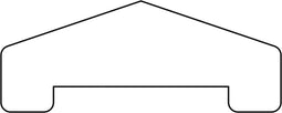 Tuindeco - Afdekregel piramide hardhout 180 cm Tuindeco