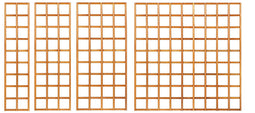 Tuindeco - Trellis recht hardhout 60 cm Tuindeco