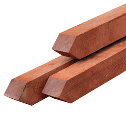 Tuindeco - Paal hardhout met punt 6,0x6,0x75 cm Tuindeco