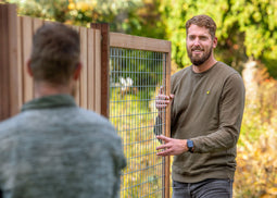 Tuindeco - Gaaselement met kader hardhout 180 cm Tuindeco