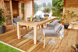 Tuindeco - Tuintafel Rustiek teak 300 cm (met extra middenpoot) Tuindeco