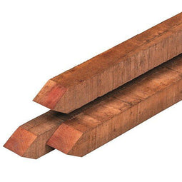 Tuindeco - Paal hardhout fijn bezaagd gepunt 7,0x7,0x200 cm Tuindeco