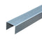 Tuindeco - U profiel staal t.b.v. betonpaal vecht (oplossing hoek of t-paal) 228x4,1x2,2 cm Tuindeco