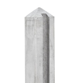 Tuindeco - Berton-sleufpaal wit/grijs 11,5x11,5x277 cm eindmodel Tuindeco