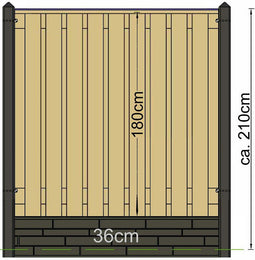 Tuindeco - Berton paal IJssel gecoat tussenmodel 308 cm Tuindeco