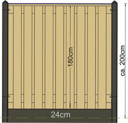 Tuindeco - Berton paal IJssel gecoat driewegsmodel 280 cm Tuindeco