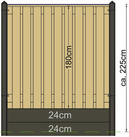 Tuindeco - Berton paal IJssel gecoat eindmodel 308 cm Tuindeco