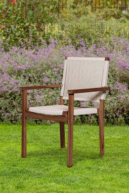 Tuindeco - Teak tuinstoel Riau (set van 2 stoelen) Tuindeco