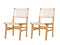 Tuindeco - Teak tuinstoel Mataram (set van 2 stoelen) Tuindeco