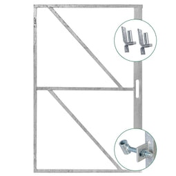 Tuindeco - IJzeren deurframe met slotkastuitsparing 155x100 cm Tuindeco