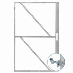 Tuindeco - IJzeren deurframe met slotkastuitsparing 200x100 cm Tuindeco